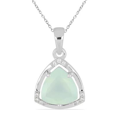 925 Silver Trillion Lemon Topaz Pendant | Rhodium Finish | Wholesale Jewelry for Resale & B2B Buyers